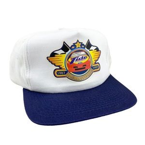Vtg 90s Tide Racing Nascar Hat 10th Anniversary Script Baseball Trucker Dad Cap